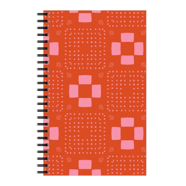 Personalized Notebooks: Phlox Garden - Red and Pink, 5x8, Red