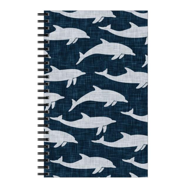 Personalized Notebooks: Dolphins, 5x8, Blue, Dark Blue