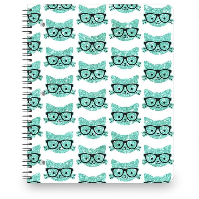 Personalized Notebooks: Sparkle Kitties, 8.5x11, Blue, Frost