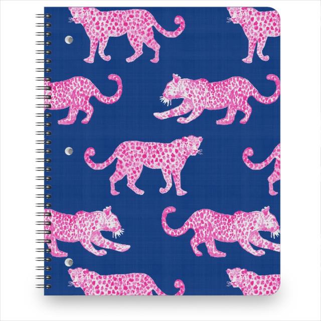 Personalized Notebooks: Leopard Parade, 8.5x11, Blue, Royal