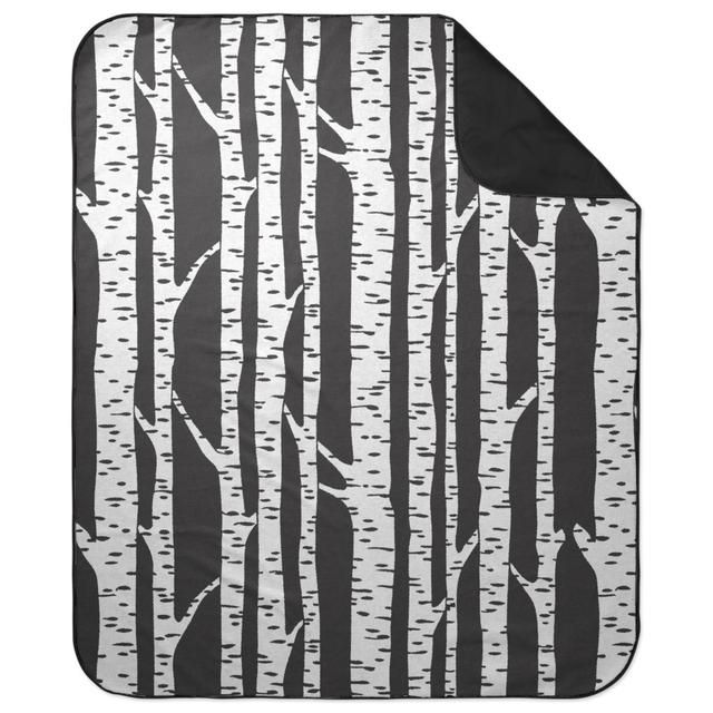 Picnic Blankets: Birch - Black Picnic