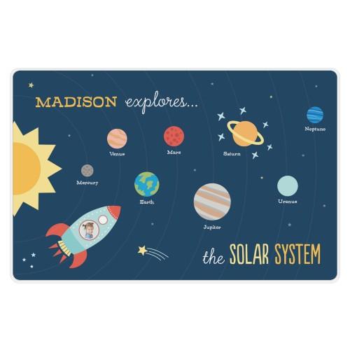 Custom Placemats: Moon And Stars Planets, Blue, navy