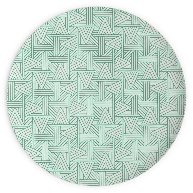 Plates: Angles - Green on White, 10x10, Green, Classic Green