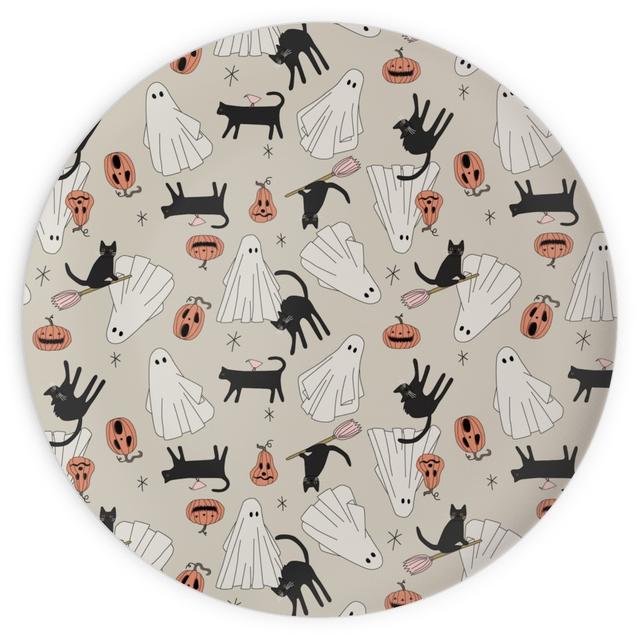 Plates: Spooky Halloween, 10x10, Beige, Pearl