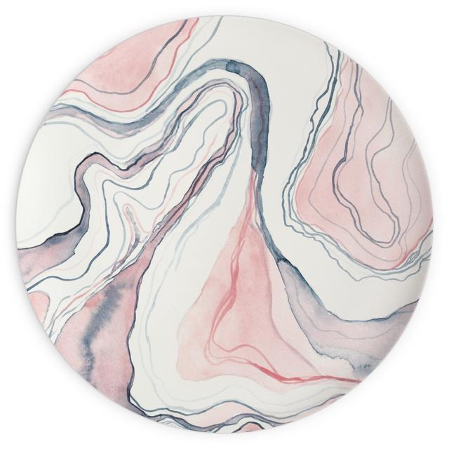Plates: Watercolor Marble, 10x10, Pink, Quartz