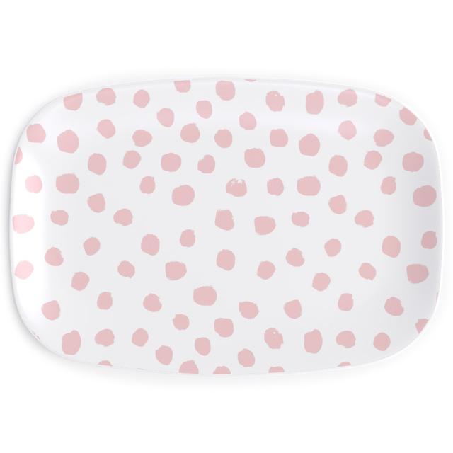 Serving Platters: Soft Painted Dots, Pink, Pearl
