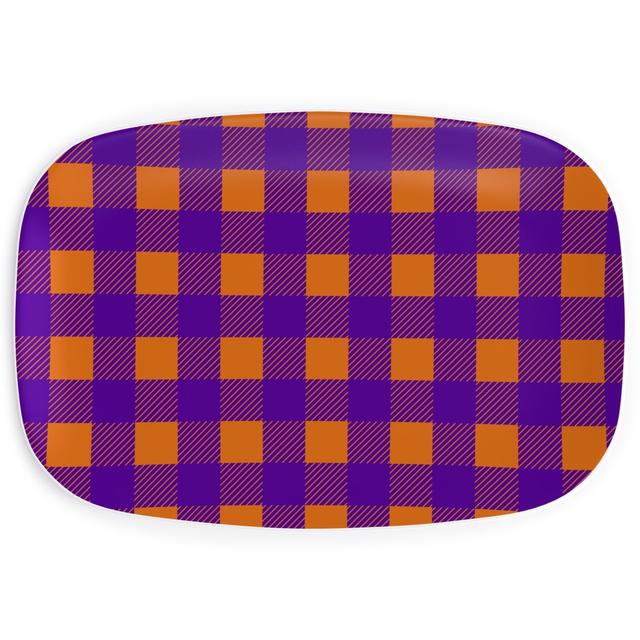 Serving Platters: Buffalo Checked Plaid, Purple, Grape Jelly