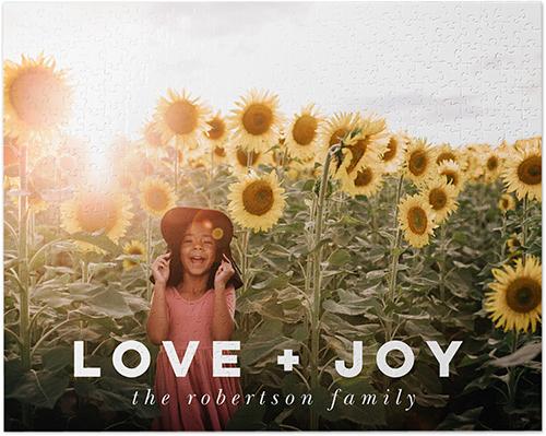 Custom Photo Puzzles: Love And Joy Always, 520 Pieces, White