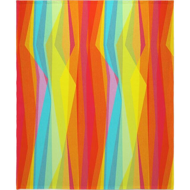 Personalized Geo Stripes Photo Blanket - Custom 50x60 Throw