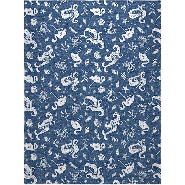 Plush Fleece Photo Blankets: Beachy Keen - Blue Blanket, Plush Fleece, 60x80, Blue, True Blue