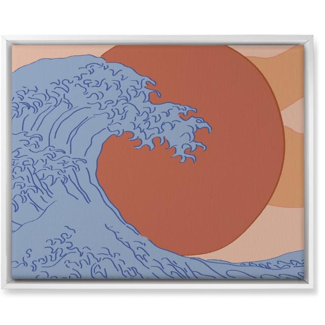 Framed Canvas Prints: the Great Wave - Multi, White Frame, 16x20, Multicolor