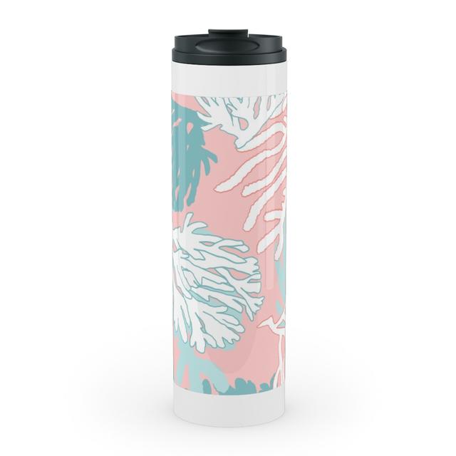 Travel Mugs: Coral Springs Stainless Mug, White, 20oz, Multicolor