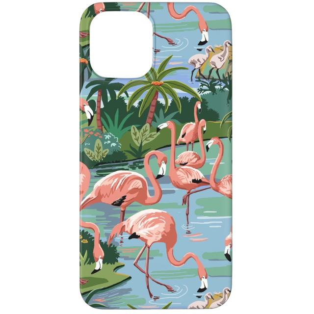 Custom iPhone 11 Pro Cases: Flamingo Lagoon - Multi, Silicone Liner Case, Matte Finish