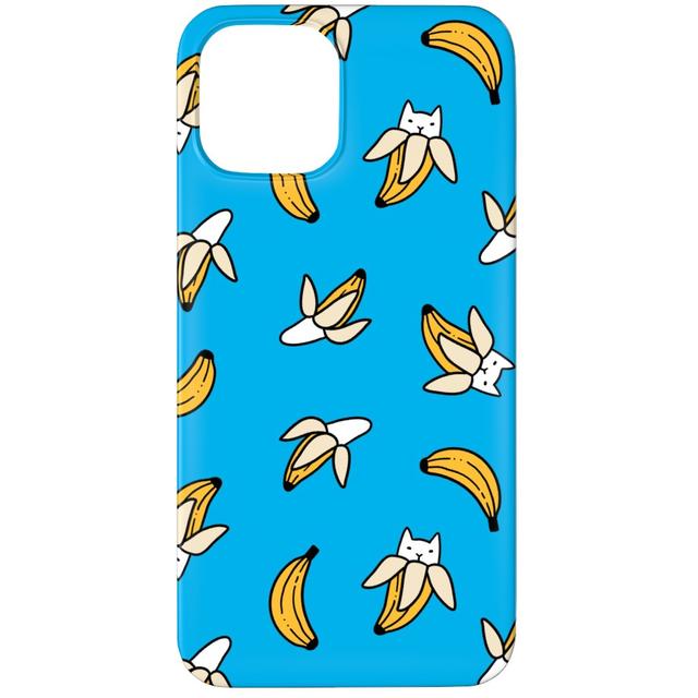 Custom iPhone 11 Pro Cases: Funny Yummy Banana Cats - Blue, Slim Case, Matte Finish, Blue, True Blue
