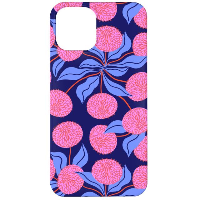 Custom iPhone 11 Cases: Marigold Pinwheels on Navy, Silicone Liner Case, Matte Finish, Multicolor