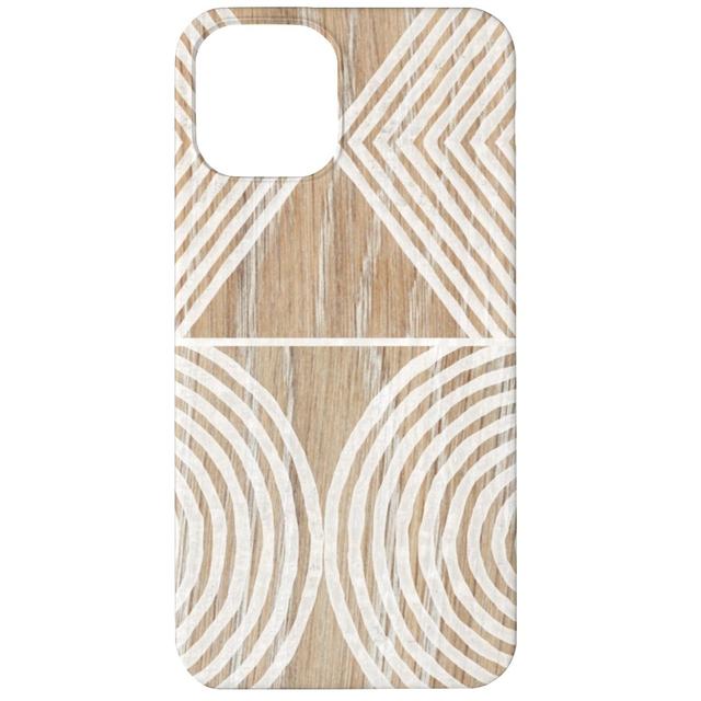 Custom iPhone 11 Cases: Boho Tribal Woodcut Geometric Shapes, Silicone Liner Case, Matte Finish, Beige, Rye