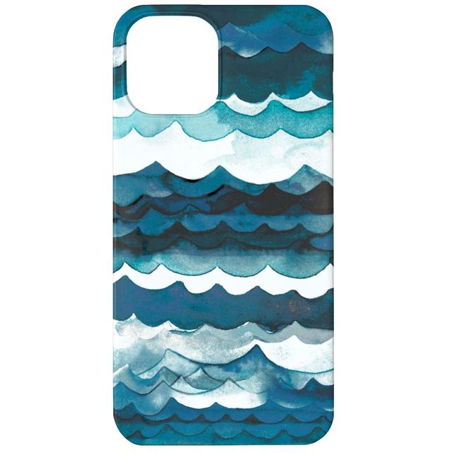 Custom iPhone 11 Cases: Sea Waves - Aqua, Slim Case, Matte Finish, Blue, True Blue