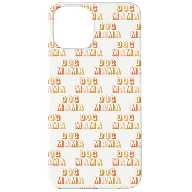Custom iPhone 12 Cases: Dog Mama - Retro Vintage Text - Earthy, Silicone Liner Case, Matte Finish, Beige, Pearl