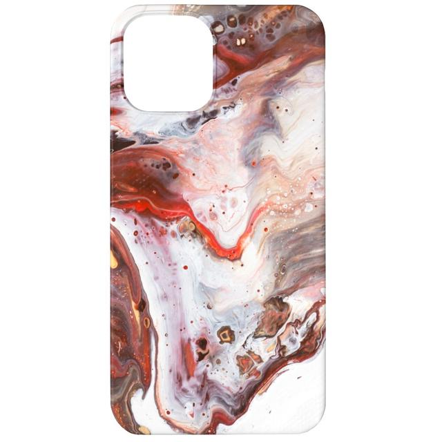 Custom iPhone 12 Cases: Acrylic Flow, Silicone Liner Case, Matte Finish, Brown, Pebble