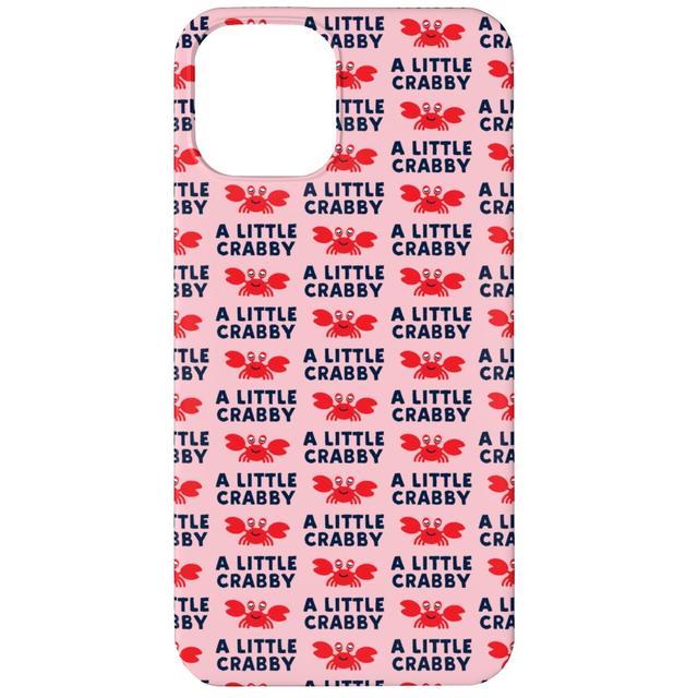 Custom iPhone 12 Cases: a Little Crabby - Nautical, Slim Case, Matte Finish, Pink, Penelope