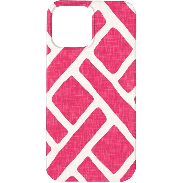 Custom iPhone 13 Pro Cases: Savannah Trellis, Slim Case, Matte Finish, Pink, Rose