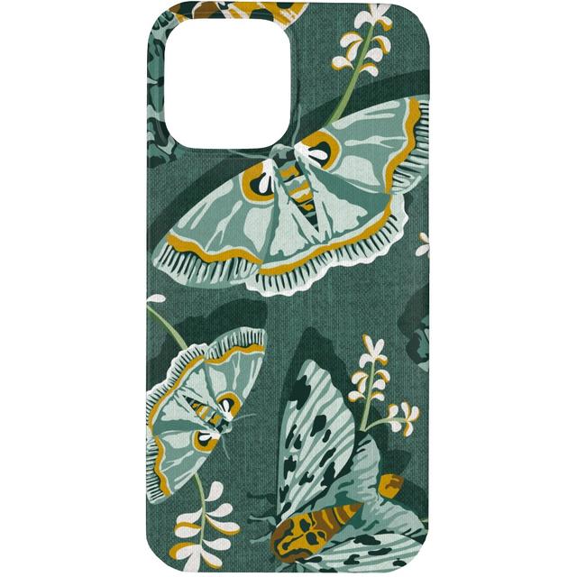 Custom iPhone 13 Pro Cases: Gathering Moths - Green, Slim Case, Matte Finish, Green, Classic Green