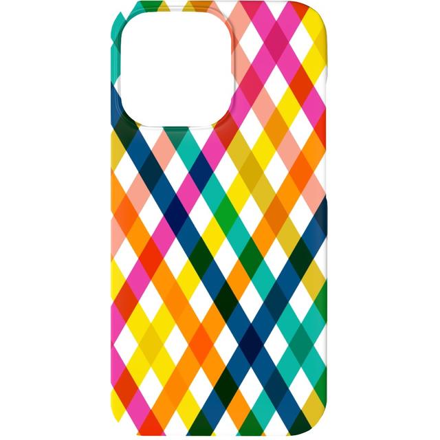 Custom iPhone 13 Cases: Birchdale Gingham Plaid - Multi, Silicone Liner Case, Matte Finish