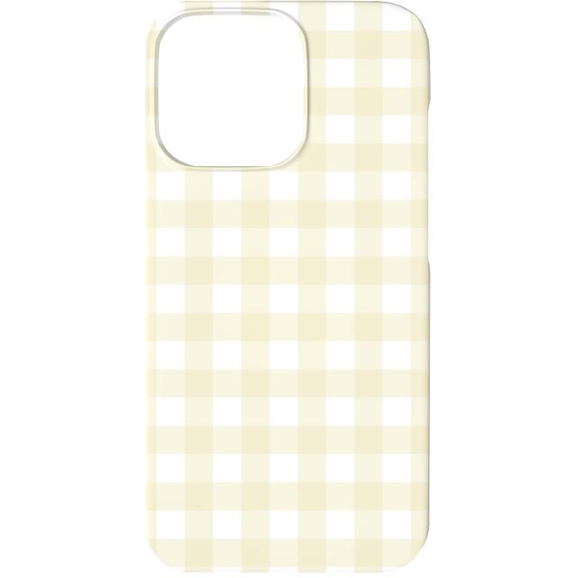 Custom iPhone 13 Cases: Gingham Check, Slim Case, Matte Finish, Yellow, Cream