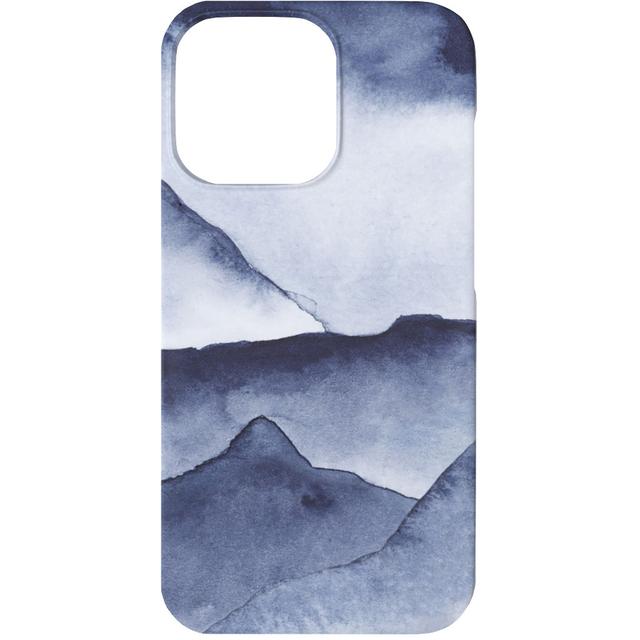 Custom iPhone 13 Cases: Watercolor Mountains - Blue, Slim Case, Matte Finish, Blue, True Blue