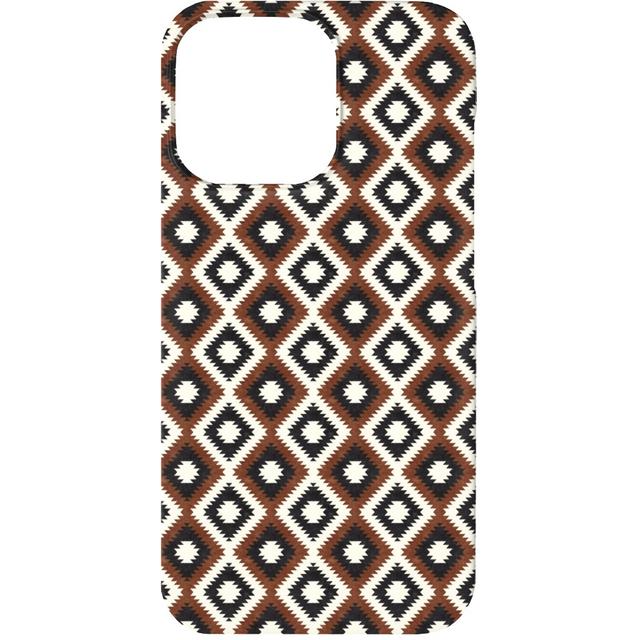 Custom iPhone 13 Cases: Aztec, Slim Case, Matte Finish, Brown, Silver Lining