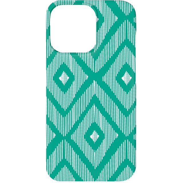 Custom iPhone 13 Cases: Ikat, Slim Case, Matte Finish, Green, Tidal Wave