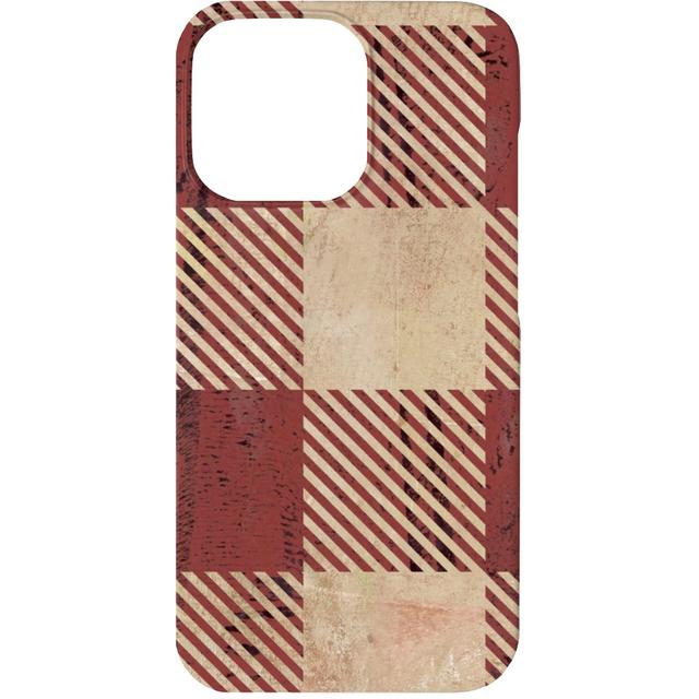 Custom iPhone 13 Cases: Rustic Buffalo Plaid - Red, Slim Case, Matte Finish, Red
