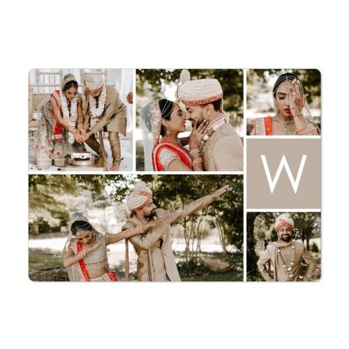 Magnets: Classic Monogram Collage, 4x5.5, Blue, majorca