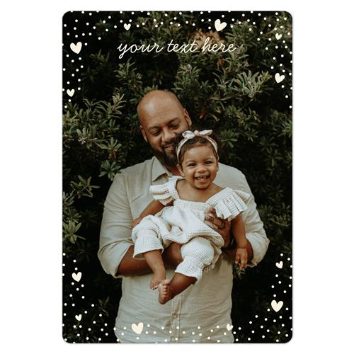 Magnets: Heart Border, 3x5, Beige, antique white