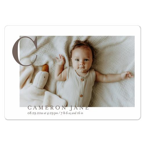 Magnets: Simple Monogram Baby, 3x5, Multicolor