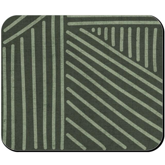 Mouse Pads: Mudcloth Weaving Line - Green, Classic Green