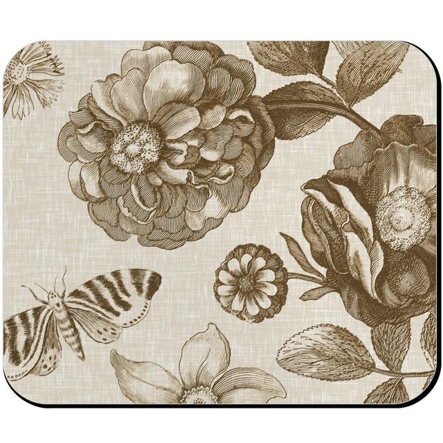 Mouse Pads: Windsor Botanical in Oyster, Brown