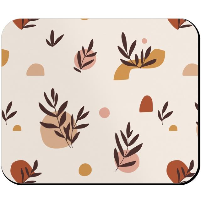 Custom Mouse Pads: Abstraction and Tropical Leaves - Light, Beige, Pearl