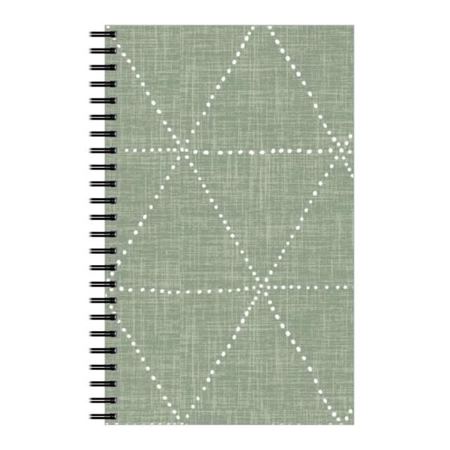 Personalized Notebooks: Boho Triangles - Sage, 5x8, Green, Classic Green