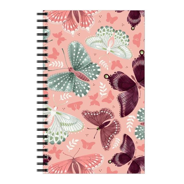Personalized Notebooks: Romantic Butterflies - Pink, 5x8, Pink, Bright Pink