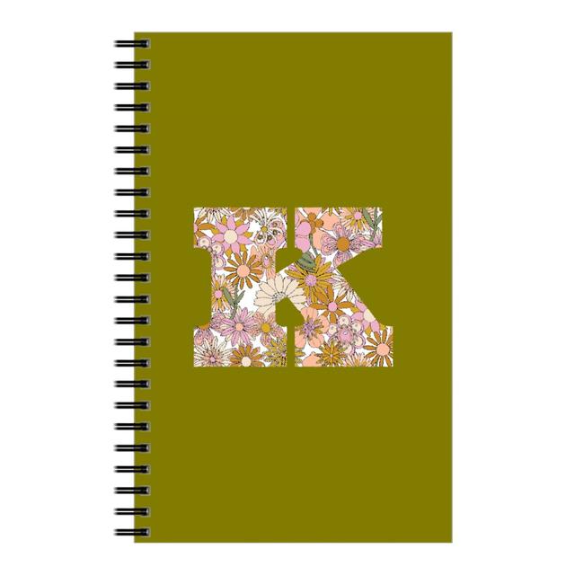 Personalized Notebooks: Chelsea Initial K, 5x8, Green, Classic Green