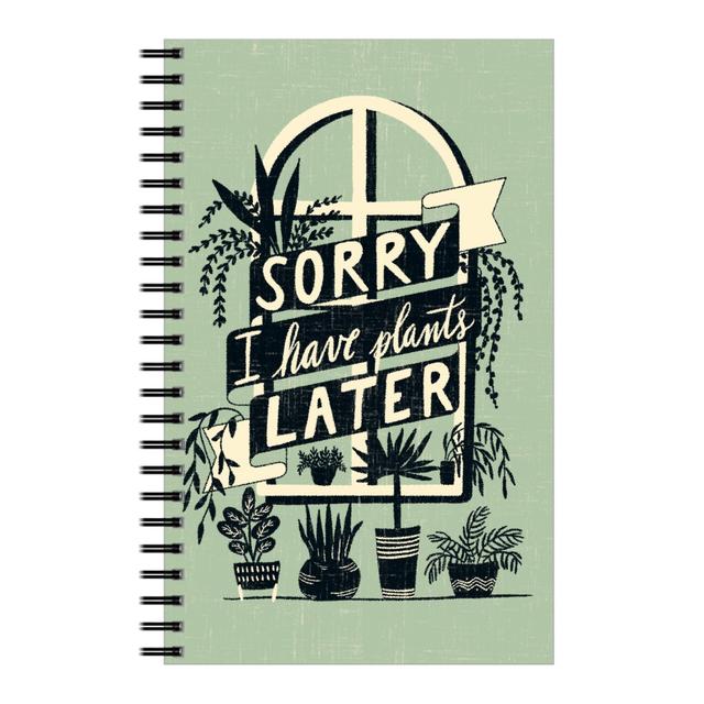Personalized Notebooks: Sorry I Have Plants, 5x8, Green, Julep