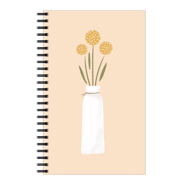 Personalized Notebooks: Billy Button Flowers in a Vase - Yellow, 5x8, Yellow, Classic Yellow