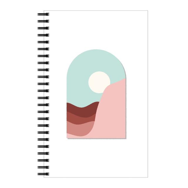 Personalized Notebooks: Abstract Desert Landscape in Window Daylight, 5x8, Multicolor, Rain