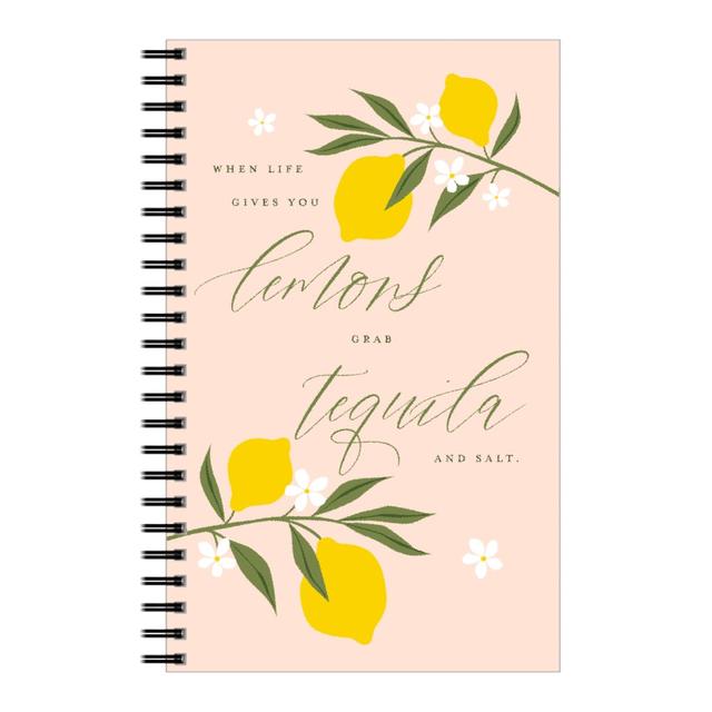 Personalized Notebooks: Life Lemons - Pink and Yellow, 5x8, Pink, Bright Pink