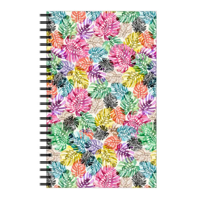 Personalized Notebooks: Tropical Monstera Leaves - Bold, 5x8, Multicolor