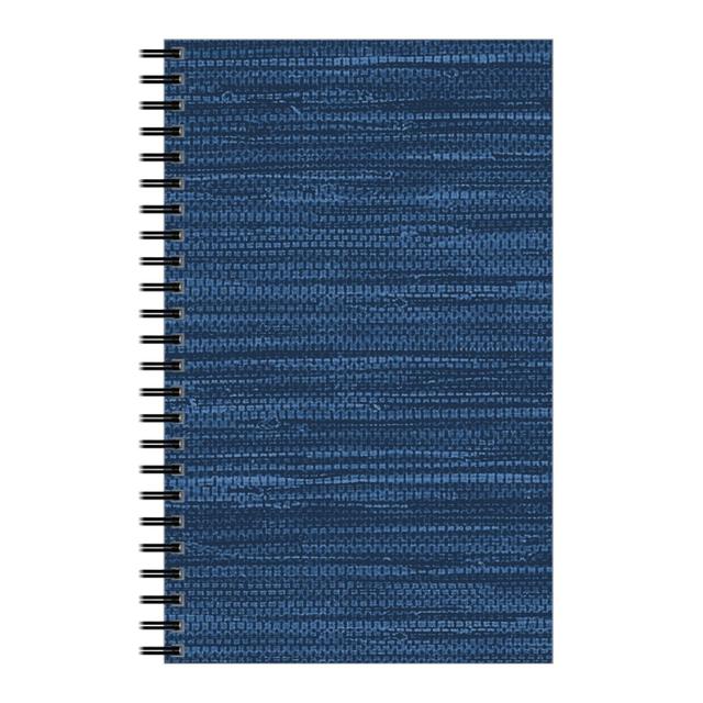 Personalized Notebooks: Grasscloth, 5x8, Blue, Gray