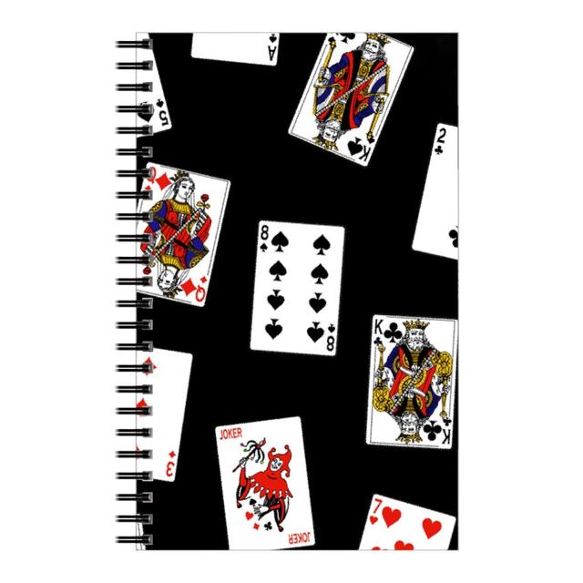 Personalized Notebooks: Scattered, 5x8, Black, Fire Engine