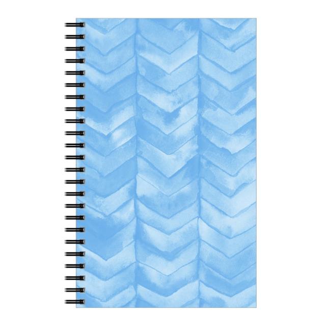 Personalized Notebooks: Watercolor Chevron, 5x8, Blue, Light Blue