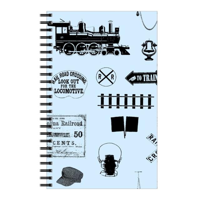 Personalized Notebooks: Railroad, 5x8, Blue, Coast